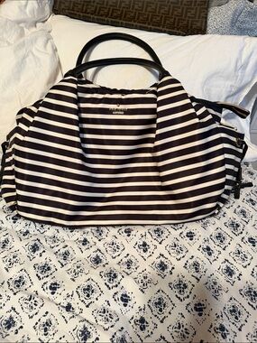 kate spade Black and White Striped Tote